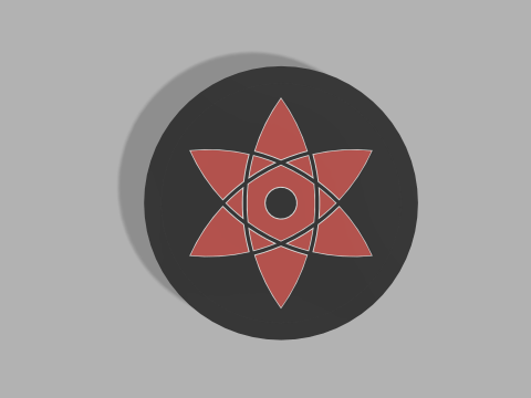 Naruto-Themed 3D Printable Sasukes Mangekyo Sharingan Coaster - Perfect for Fans Collectors 3D Print Model