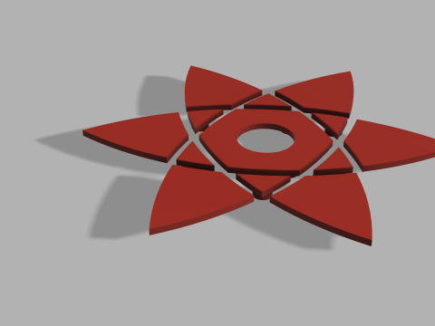 Naruto-Themed 3D Printable Sasukes Mangekyo Sharingan Coaster - Perfect for Fans Collectors 3D Print Model