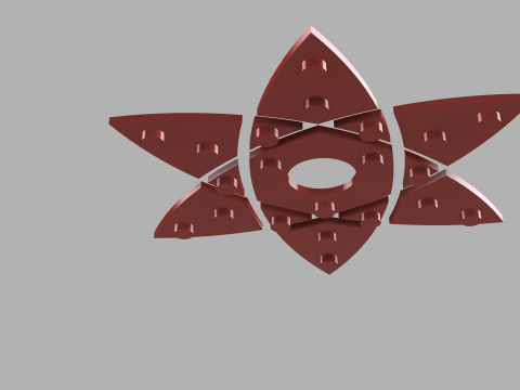 Naruto-Themed 3D Printable Sasukes Mangekyo Sharingan Coaster - Perfect for Fans Collectors 3D Print Model