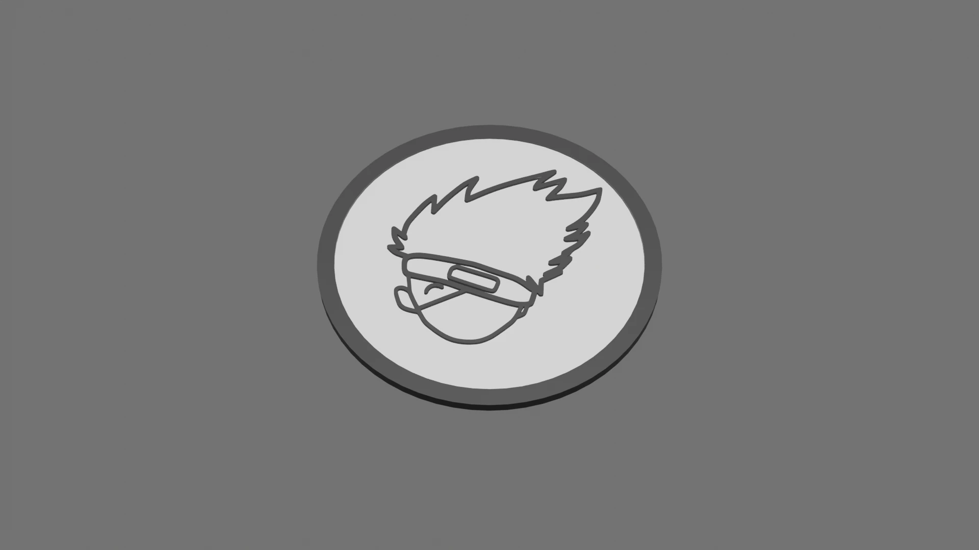 Naruto-Themed 3D Printable kakashi Coaster - Perfect for Fans Collectors 3D Print Model .c4d .max .obj .3ds .fbx .stl .blend