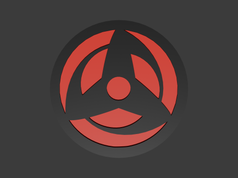Naruto-Themed 3D Printable Uchihas Mangekyo Sharingan Coaster - Perfect for Fans Collectors 3D 打印模型