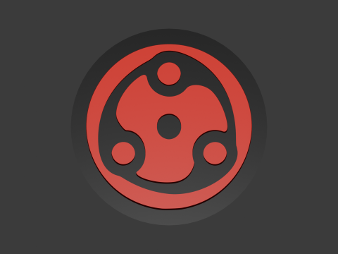 Naruto-Themed 3D Printable Uchihas Mangekyo Sharingan Coaster - Perfect for Fans Collectors 3D 打印模型