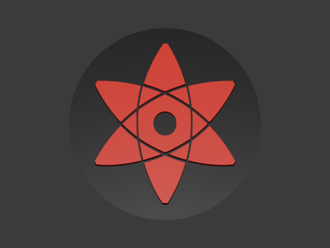 Naruto-Themed 3D Printable Uchihas Mangekyo Sharingan Coaster - Perfect for Fans Collectors 3D 打印模型
