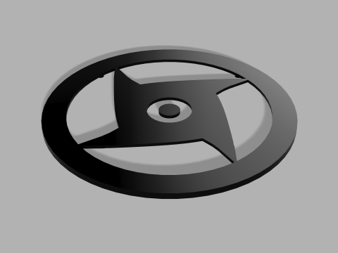 Naruto-Themed 3D Printable Shisui Mangekyo Sharingan Coaster - Perfect for Fans Collectors 3D-Druckmodell