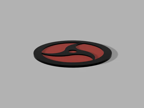Untersetzer mit Naruto-Motiv, 3D-druckbarer Itachi Mangekyo Sharingan-Untersetzer &ndash; perfekt f&uuml;r Fans und Sammler 3D Druckmodell
