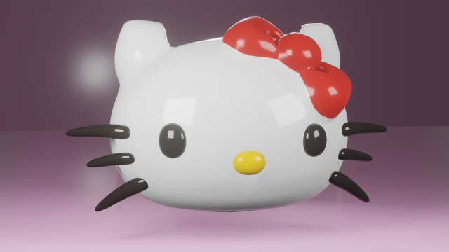 Airpods max attachment HELLO KITTY 3D 모델 .c4d .max .obj .3ds .fbx .stl .blend 