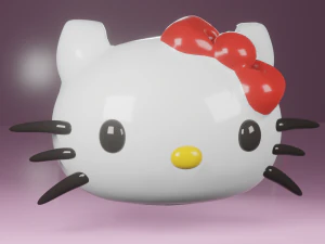 Airpods max attachment HELLO KITTY 3D Model