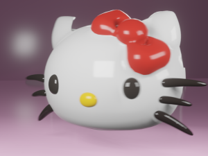 Airpods max attachment HELLO KITTY 3D 모델