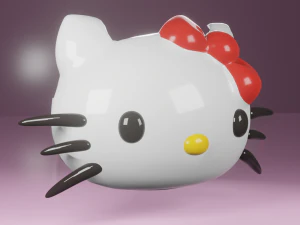 Airpods max attachment HELLO KITTY 3D Model