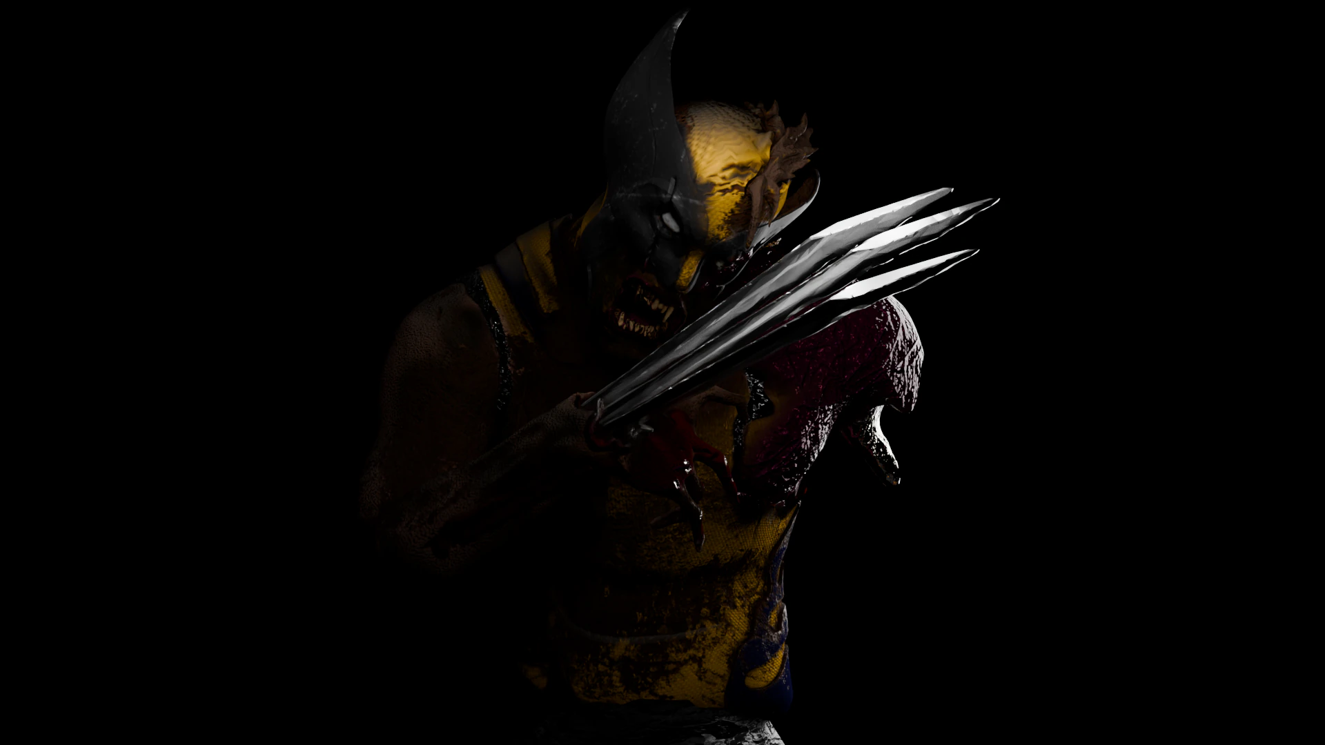 Wolverine Heros Descent 3D Print Model .c4d .max .obj .3ds .fbx .stl .blend 