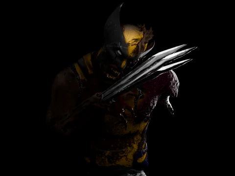 Descida do Her&oacute;i Wolverine Modelo de Impressão 3D