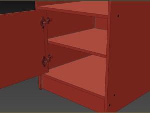 Writing desk with a drawer 3D Model