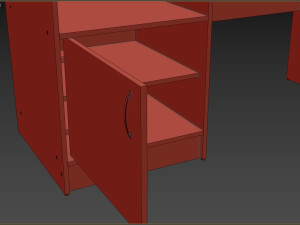 Writing desk with a drawer 3D Model