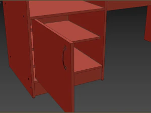 Writing desk with a drawer 3D Model