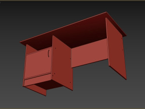 Writing desk with a drawer 3D Model