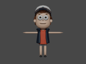 Dipper Pines model for animation 3D Model