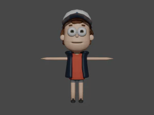 Dipper Pines model for animation 3D Model