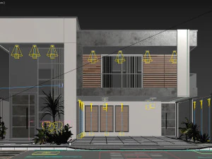 Desain rumah villa dupleks 101 Model 3D