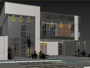 Desain rumah villa dupleks 101 Model 3D