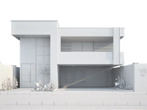 Desain rumah villa dupleks 101 Model 3D