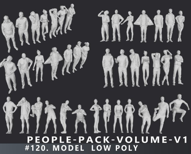 People-pack-volume v1 Modèle 3D .c4d .max .obj .3ds .fbx .stl .blend 