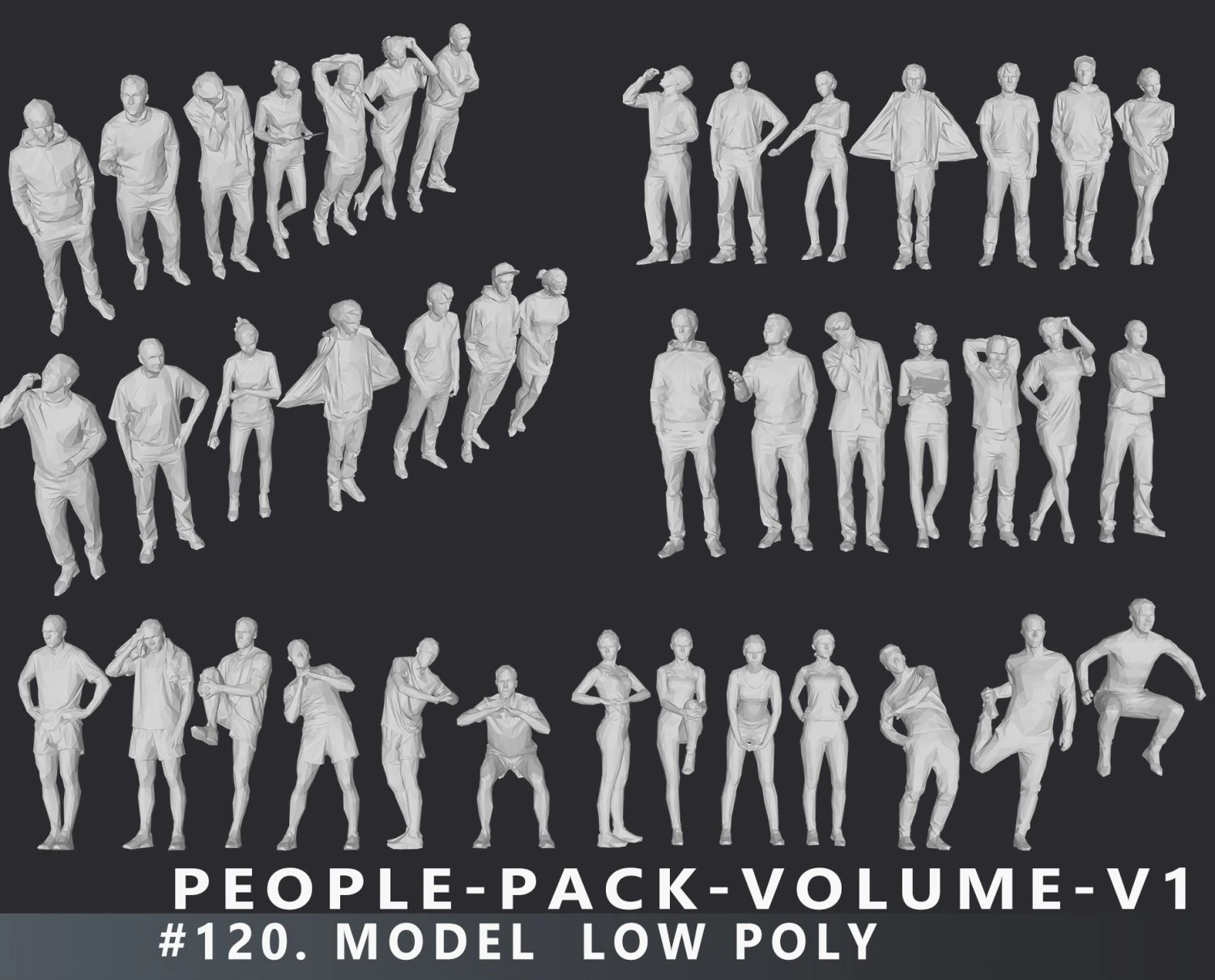 People-pack-volume v1 3D Model .c4d .max .obj .3ds .fbx .stl .blend