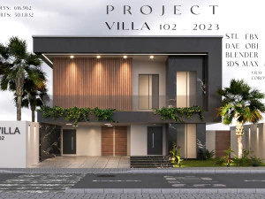 别墅设计复式102 3D 模型