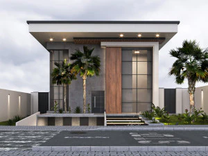 Desain rumah villa dupleks 103 Model 3D