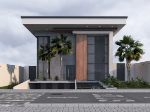 Desain rumah villa dupleks 103 Model 3D