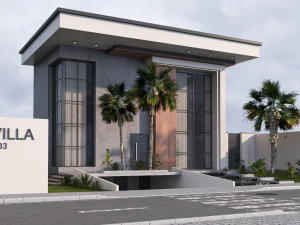 Desain rumah villa dupleks 103 Model 3D