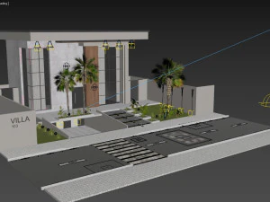 Desain rumah villa dupleks 103 Model 3D