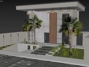 Desain rumah villa dupleks 103 Model 3D