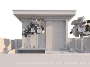 Desain rumah villa dupleks 103 Model 3D