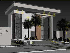 Desain rumah villa dupleks 103 Model 3D