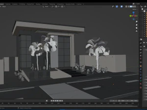 Desain rumah villa dupleks 103 Model 3D