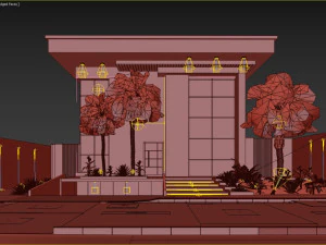 Desain rumah villa dupleks 103 Model 3D