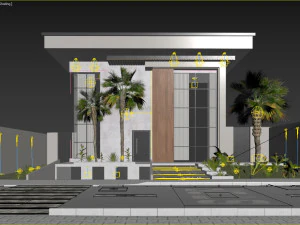 Desain rumah villa dupleks 103 Model 3D