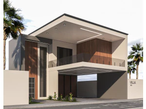 Villa house design duplex 104 3D Model