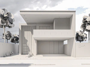 Villa house design duplex 104 3D Model