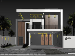 Villa house design duplex 104 Modelo 3D