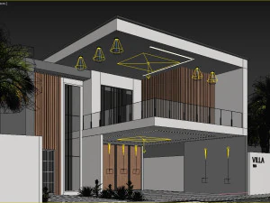 Villa house design duplex 104 3D Model