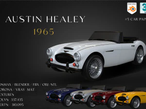 1965 Austin Healey 3000 MkIII 3D Model