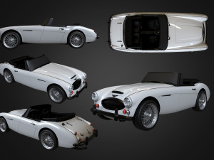 1965 Austin Healey 3000 MkIII Modèle 3D