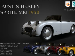 1958 Austin Healey Sprite MKI Modelo 3D