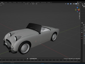 1958 Austin Healey Sprite MKI 3D Model