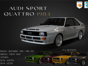 1983 Audi Sport quattro 3D Model
