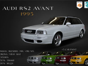 Audi RS2 Avant 1995 Modèle 3D