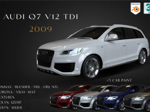 2009 Audi Q7 V12 TDI 3D Model