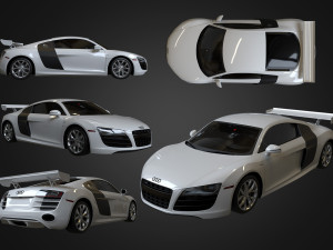 2010 Audi R8 52 FSI quattro 3D 모델