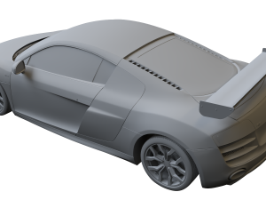 2010 Audi R8 52 FSI quattro 3D 모델
